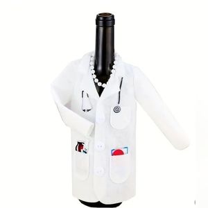 Medical white coat wine bottle cover perfect gift giving or display NWT